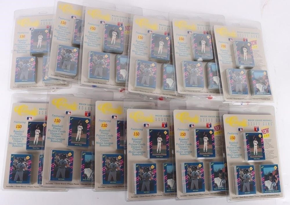 Lot 210209: UNOPENED 1990 MLB BASEBALL CARD BOARD GAMES (12)