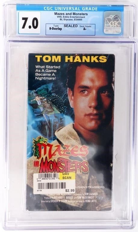 Lot 210223: VHS MAZES AND MONSTERS VHS CGC 7.0 1982 RELEASE