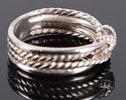 DAVID YURMAN DESIGNER "X" STERLING SILVER RING. David Yurman designer "X" sterling silver ladies Image - 2