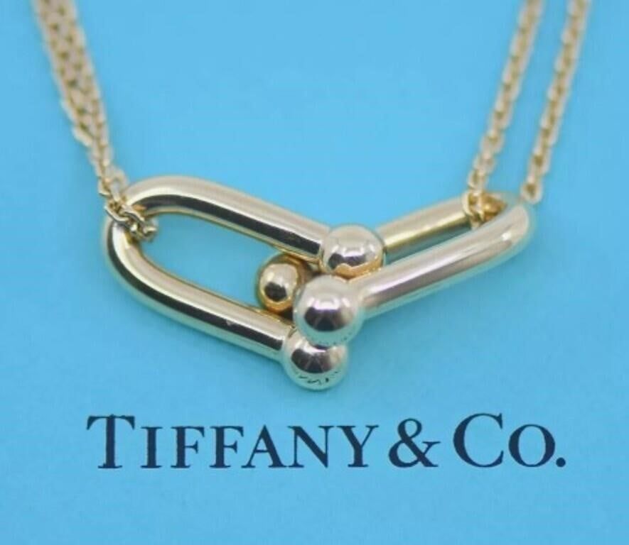 Lot 211197: TIFFANY & CO HARDWEAR 18K GOLD NECKLACE W /BOX