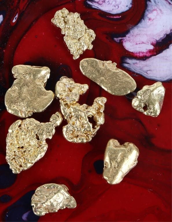Lot 211211: FINE GOLD EARTH MINED NUGGETS 5.92 GRAMS TW