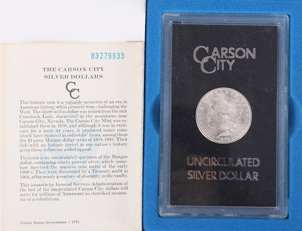 Lot 211224: 1883 CC MORGAN DOLLAR MS RICHARD NIXON GSA SERIES