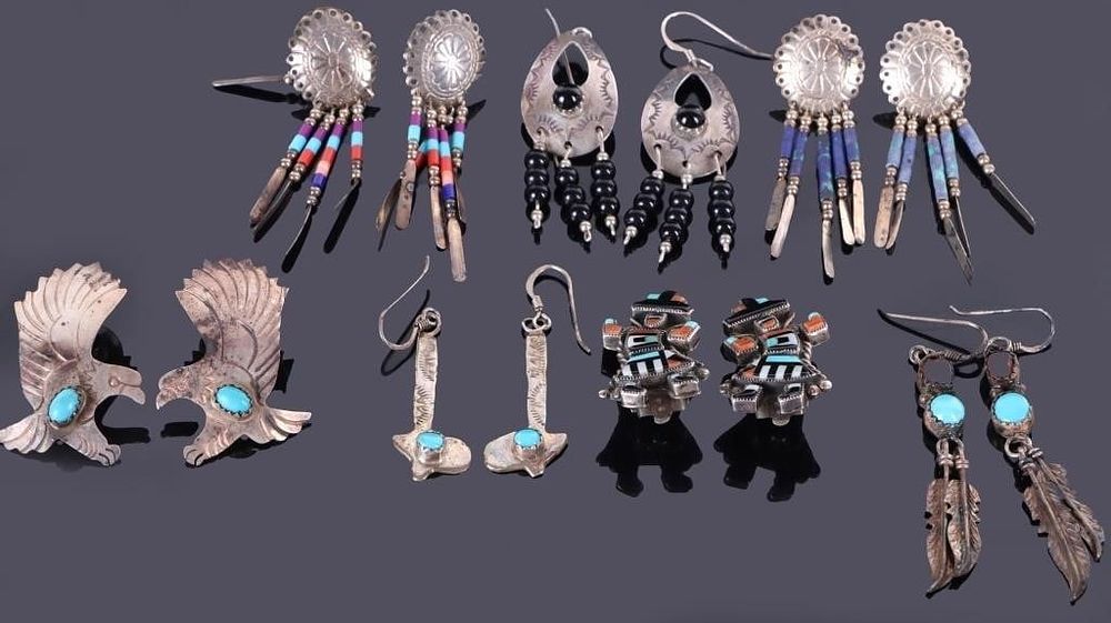 Lot 211261: STERLING SILVER SOUTHWEST LADIES EARRINGS