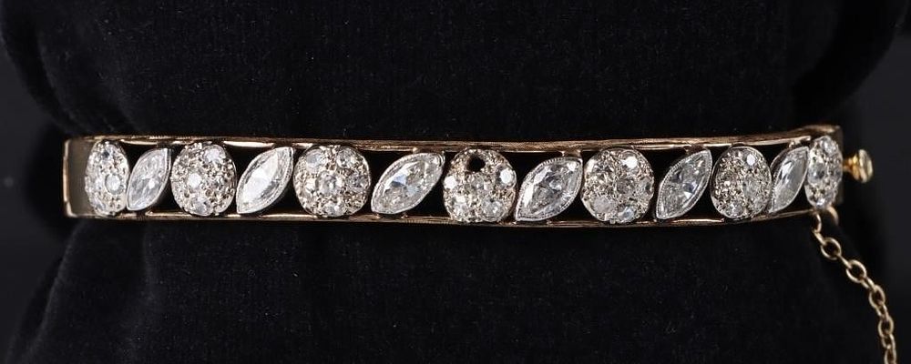 Lot 211287: 14K YELLOW GOLD DIAMOND LADIES BRACELET