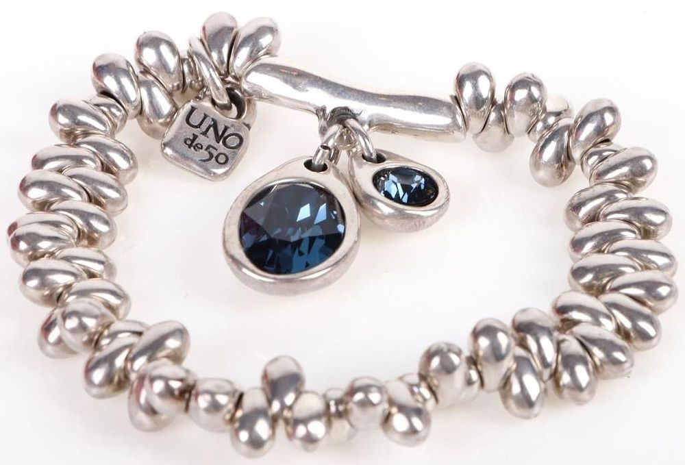Lot 211297: UNO DE 50 STERLING SILVER DESIGNER BEADED BRACELET