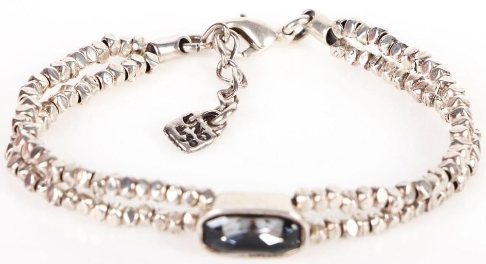 Lot 211298: UNO DE 50 STERLING SILVER DESIGNER BEADED BRACELET