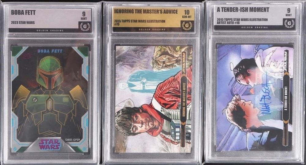 Lot 211343: 2023-2015 STAR WARS TOPPS GRADED TRADING CARDS