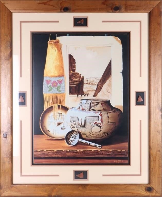 Lot 211356: CHUCK SABATINO CRYING TO THE SPIRITS LARGE PRINT