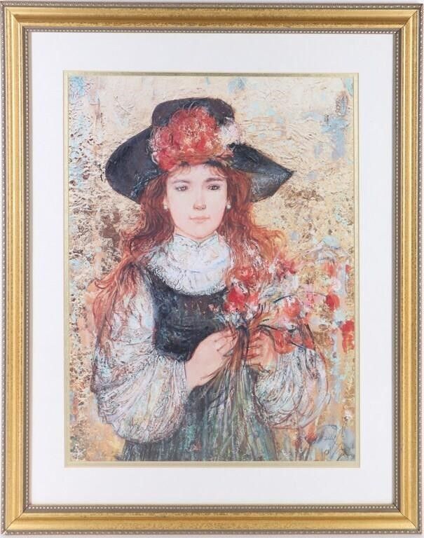 Lot 211361: E. HIBEL "AMY R. FLORAL GARDEN" MAGNUM OPUS W/ COA
