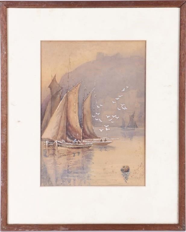 Lot 211365: JOHN W. POOLE ORIGINAL WATERCOLOR PAINTING