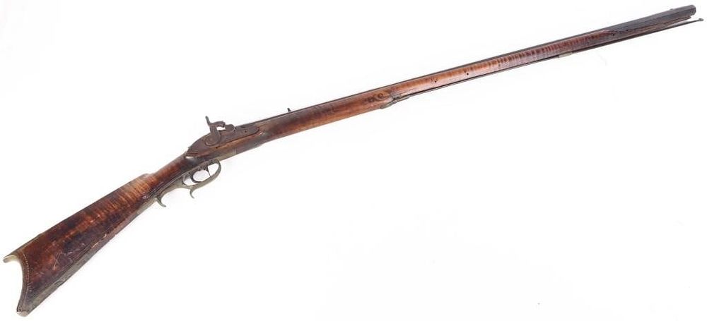 Lot 211401: PERCUSSION CONVERSION KENTUCKY RIFLE SIGNED J.P.