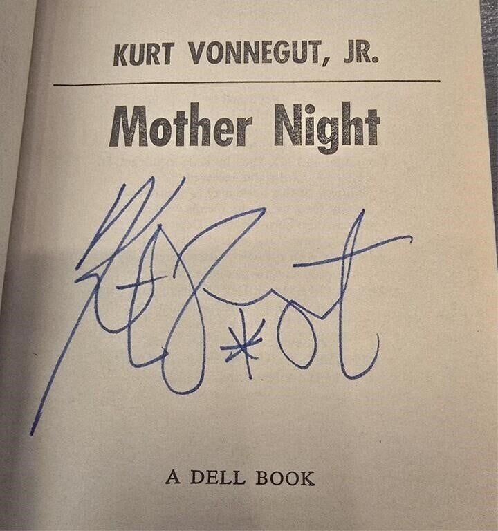 Lot 211412: KURT VONNEGUT SIGNED COPY MOTHER NIGHT FIRST ED