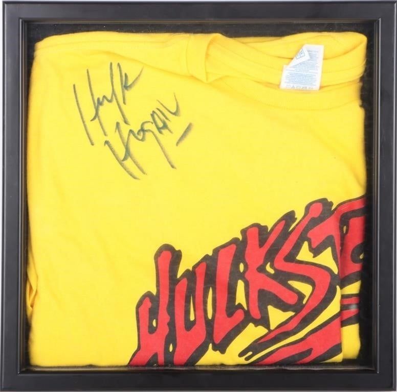 Lot 211412a: HULK HOGAN AUTOGRAPHED "HULKSTER" T-SHIRT