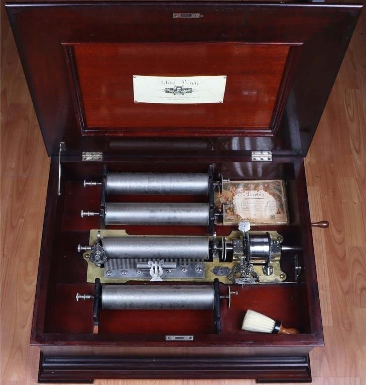 Lot 212157: ANTIQUE BALDWIN & GLEASON 5-CYLINDER MUSIC BOX