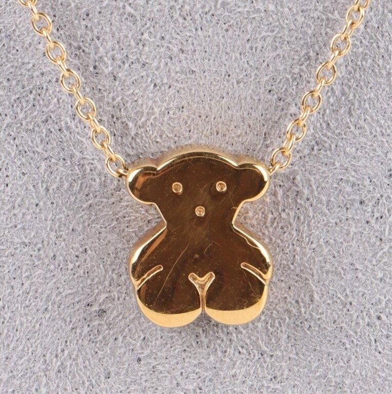 Lot 212169: 18K YELLOW GOLD TOUS BEAR MOTIF LADIES NECKLACE