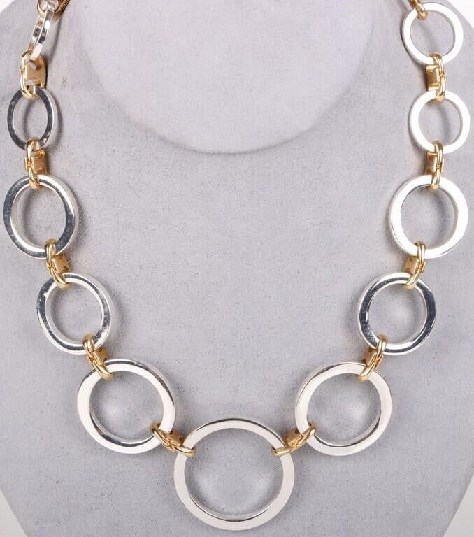 Lot 212176: VINTAGE RALPH LAUREN ROUND LINK FASHION NECKLACE