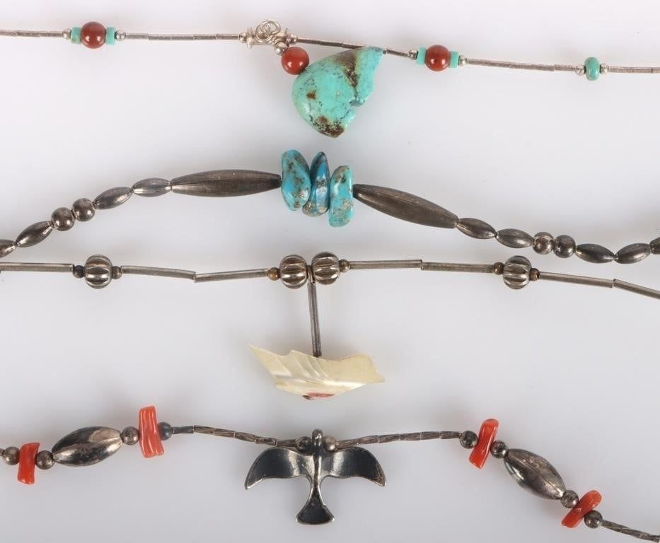 Lot 212182: STERLING SILVER SOUTHWEST-STYLE LADIES NECKLACES