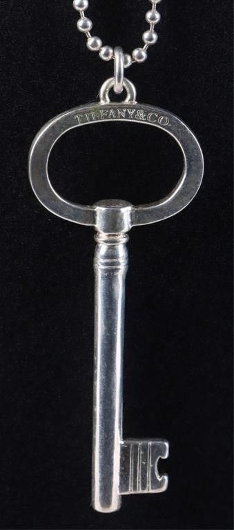 Lot 212190: TIFFANY & CO. STERLING SILVER KEY NECKLACE