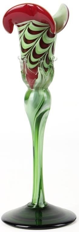 Lot 212273: BAIJAB AZERBAIJAN RUSSIAN ART GLASS CANDLE HOLDER