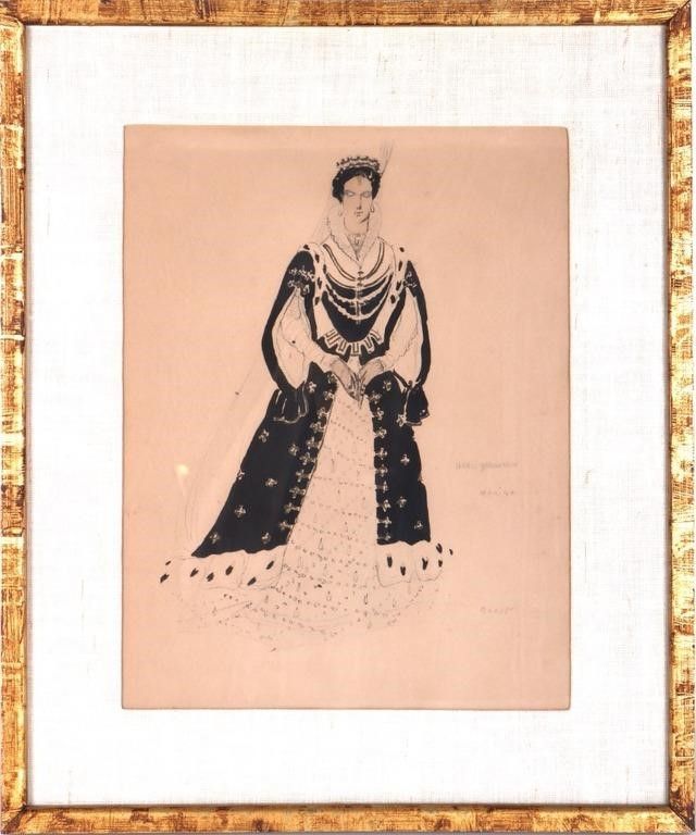 Lot 212281: LEON BAKST BALLET RUSSE "MARINA" DESIGN GOUACHE