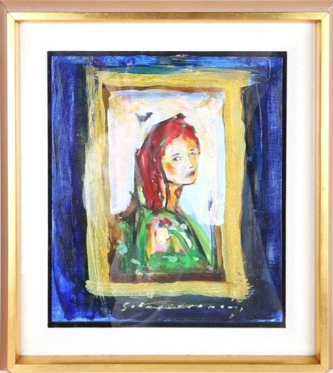 Lot 212288: L. SCHNEIDERMAN ORIGINAL MIXED MEDIA PAINTING