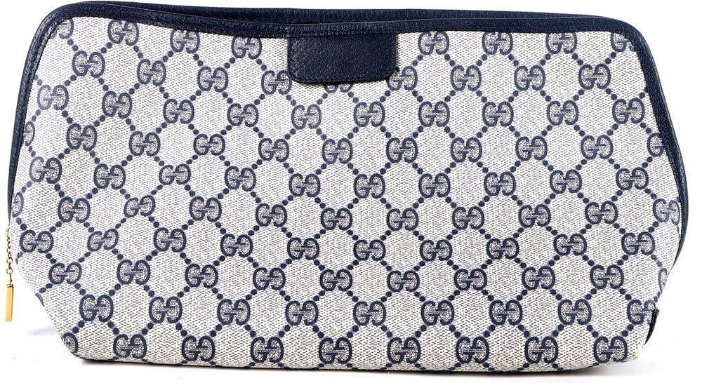 Lot 212297: GUCCI GG SUPREME CLUTCH PVC LEATHER PORCH BAG