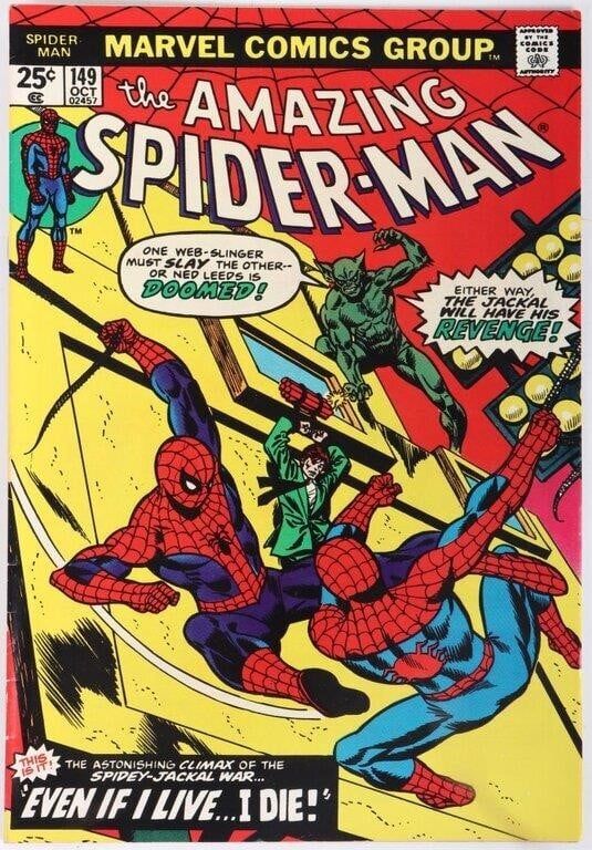 Lot 212326: AMAZING SPIDER-MAN #149 MARVEL 1975 P.P. CLONE