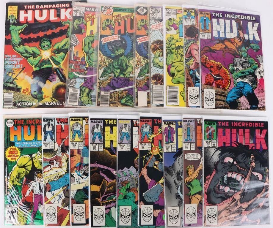 Lot 212331: BRONZE & MODERN AGE HULK COMIC LOT OF 17