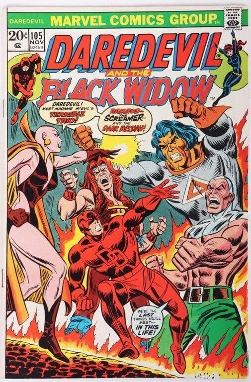 Lot 212334: DAREDEVIL #105 MARVEL 1973 1ST APP. MOONDRAGON
