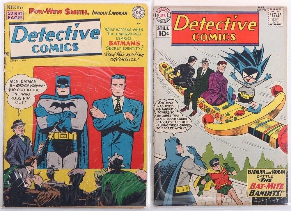 Lot 212339: DETECTIVE COMICS #159 & #289 FEATURING BATMAN