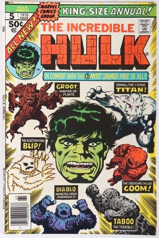 Lot 212343: INCREDIBLE HULK ANNUAL #5 MARVEL 1976