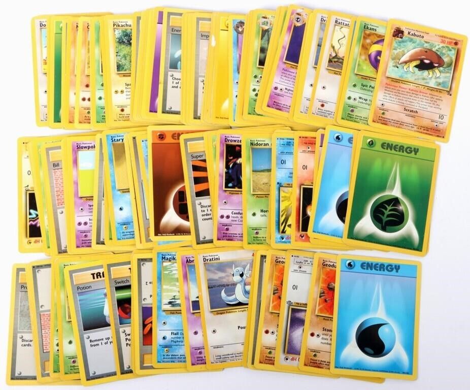Lot 212377: POKEMON BASE SET OF ~100 TRADING CARDS