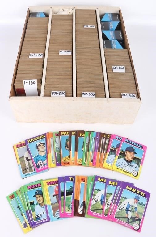 Lot 212381: 1975 TOPPS BASEBALL DUPLICATE CARDS