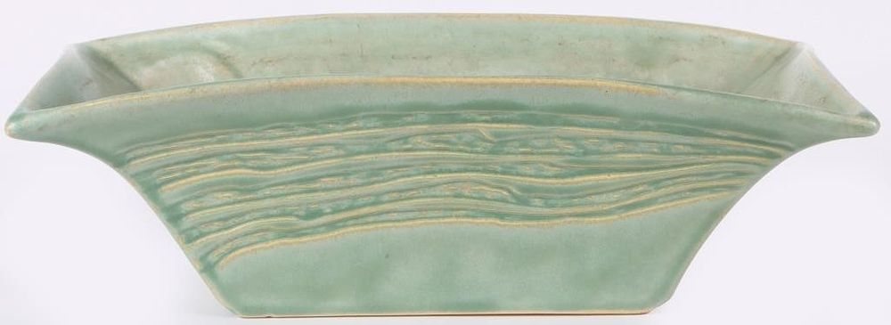 Lot 212419: VTG ROSEVILLE POTTERY BROWN RECTANGULAR PLANTER
