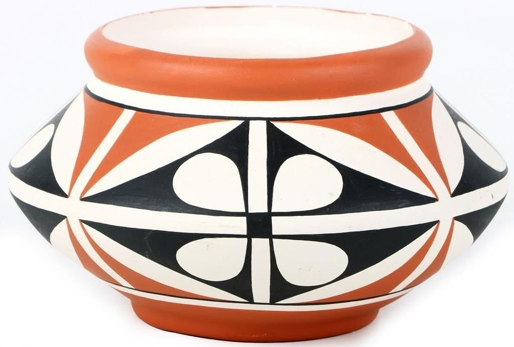Lot 212420: VTG 1986 ACOMA ISLETA BOWL POTTERY SIGNED J. RAEL