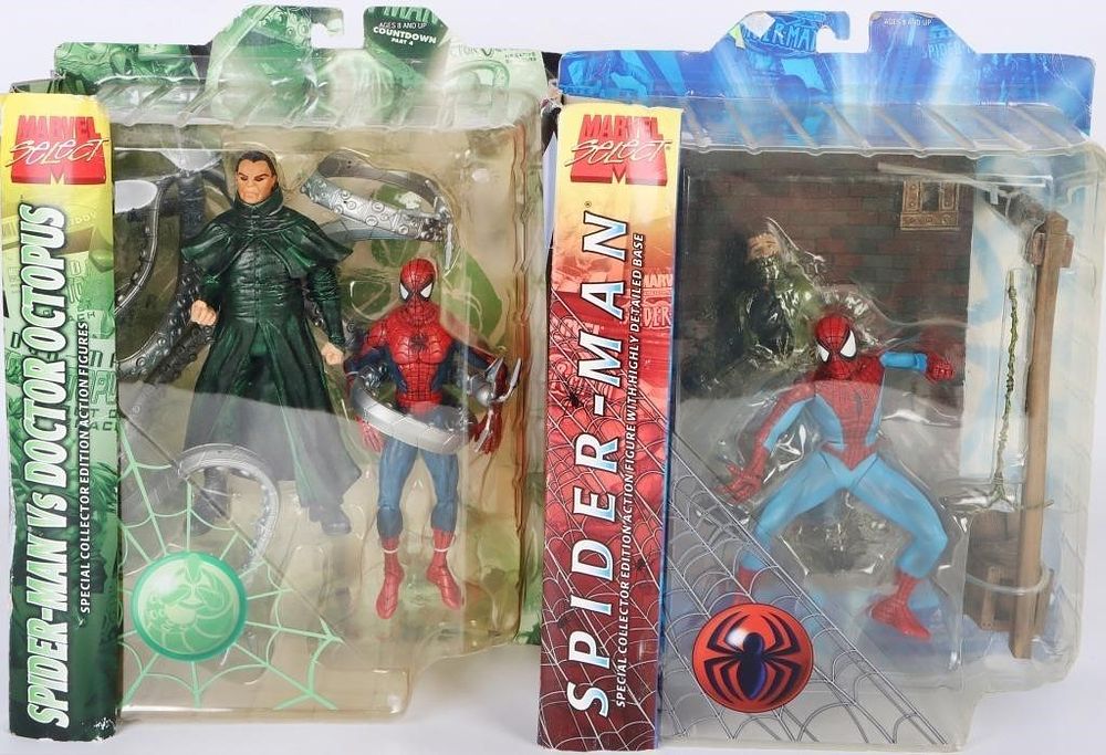 Lot 212433: MARVEL SELECT SPIDER-MAN ACTION FIGURE SETS - (2)