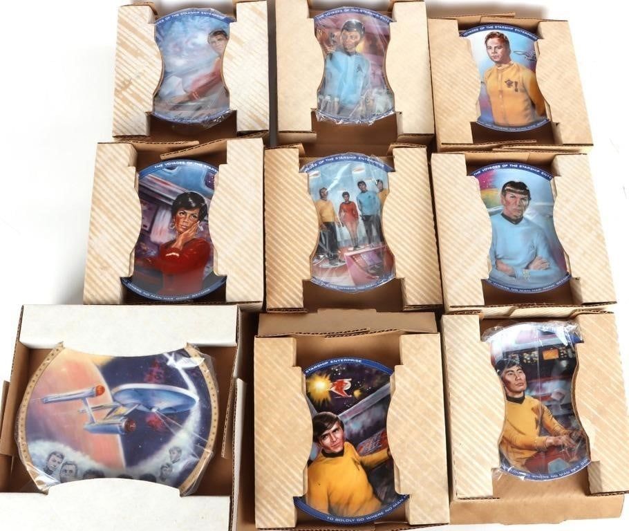 Lot 212444: STAR TREK HAMILTON COLLECTION PLATES LOT OF 9