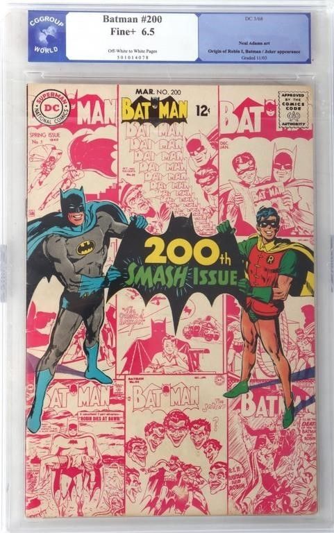 Lot 213150: BATMAN #200 NEAL ADAMS ART CGG GRADED 6.5