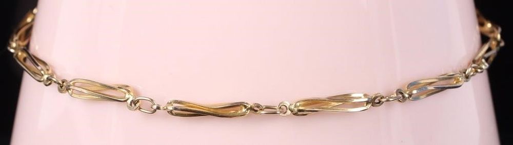 Lot 213195: ELABORATE 14K YELLOW GOLD LADIES CHAIN BRACELET