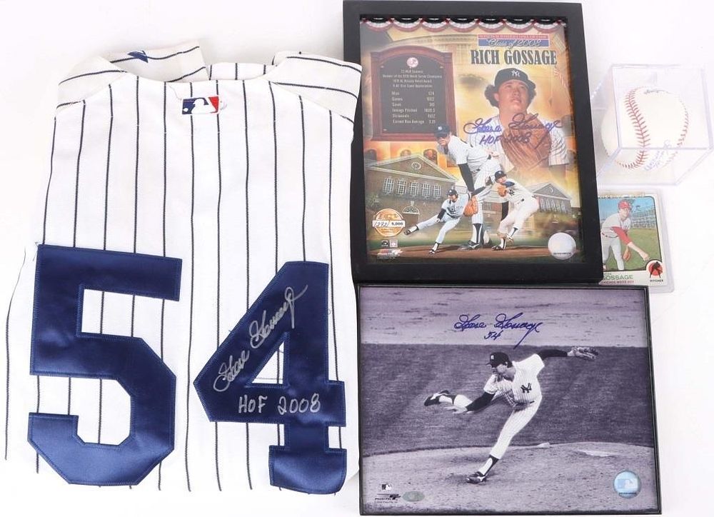 Lot 213424: LOT OF RICH " GOOSE" GOSSAGE SIGNED MEMORABILIA