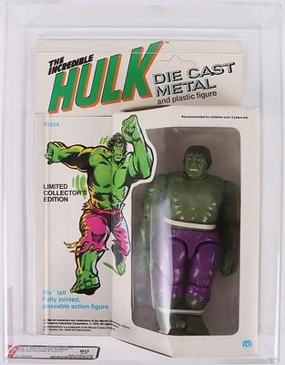 1979 MEGO INCREDIBLE HULK AFA 80 NM DIE-CAST METAL. 1979 Mego Superheroes Die-Cast figure 