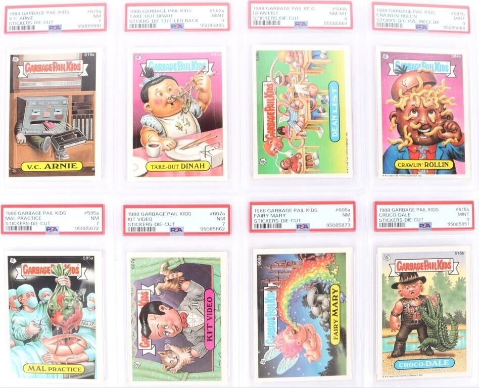 Lot 214157: 1988 GARBAGE PAIL KIDS PSA GRADED CARDS - (8)