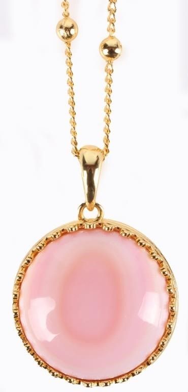 Lot 214186: RARE 16.0MM GENUINE PINK CONCH PEARL NECKLACE
