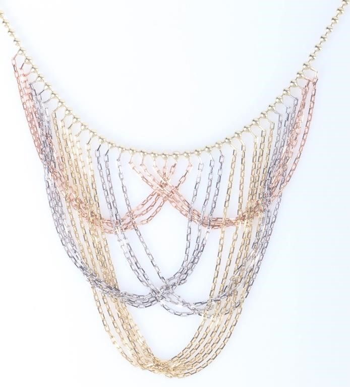 Lot 214197: FINELY CRAFTED 14K YELLOW GOLD LADIES NECKLACE