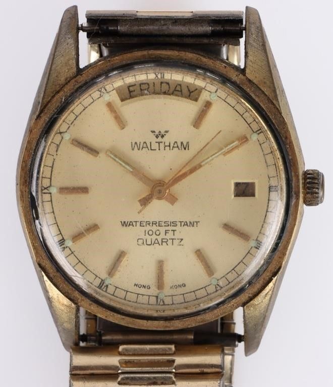 Lot 214256: VINTAGE WALTHAM 377SR MEN'S WATCH QUARTZ MOVEMENT