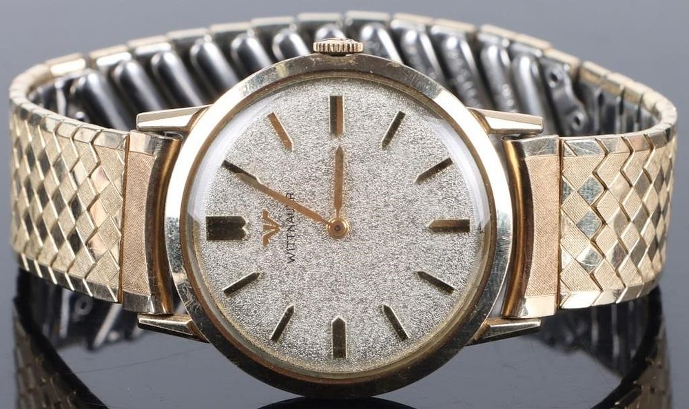 Lot 214277: WITTNAUER 10K YELLOW GOLD PLATED MENS WRISTWATCH