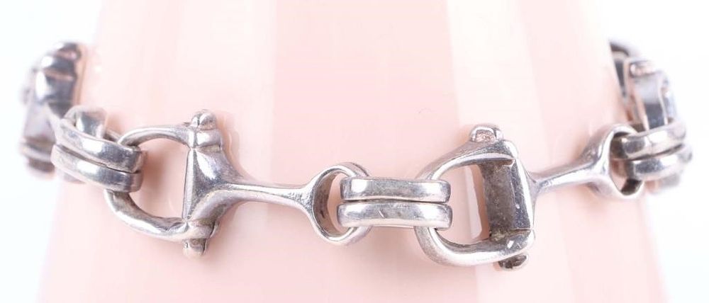 Lot 214286: STERLING SILVER EQUESTRIAN HORSE BIT BRACELET