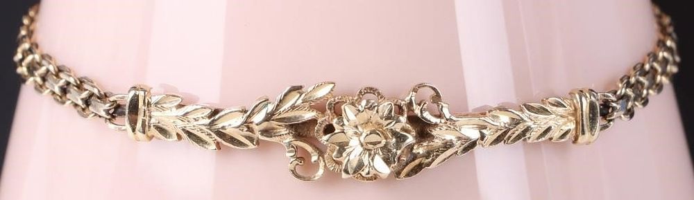 Lot 214300: 14K YELLOW GOLD LADIES BRACELET FLORAL