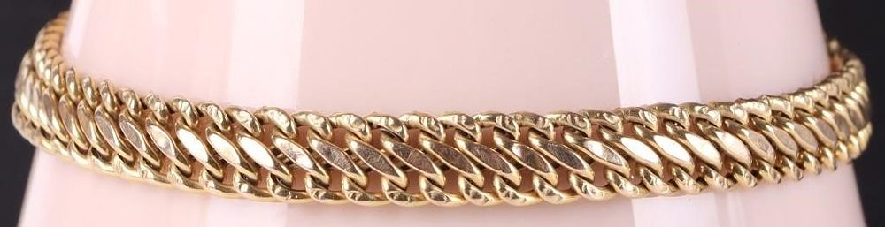 Lot 214301: 14K YELLOW GOLD S LINK CHAIN MEN'S BRACELET