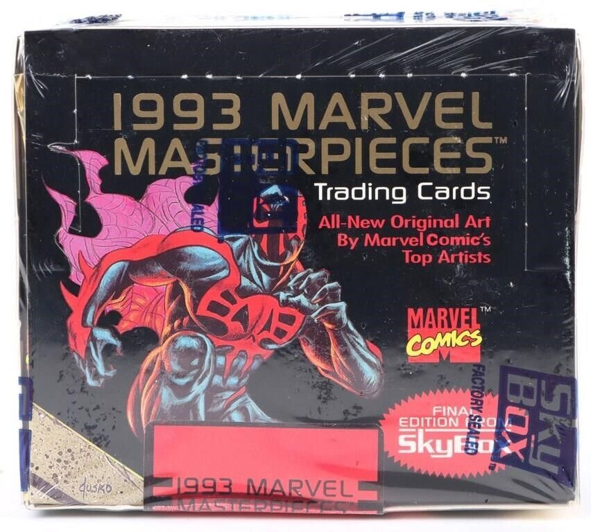 Lot 214366: FACTORY SEALED MARVEL MASTERPIECES 1993 CARD BOX